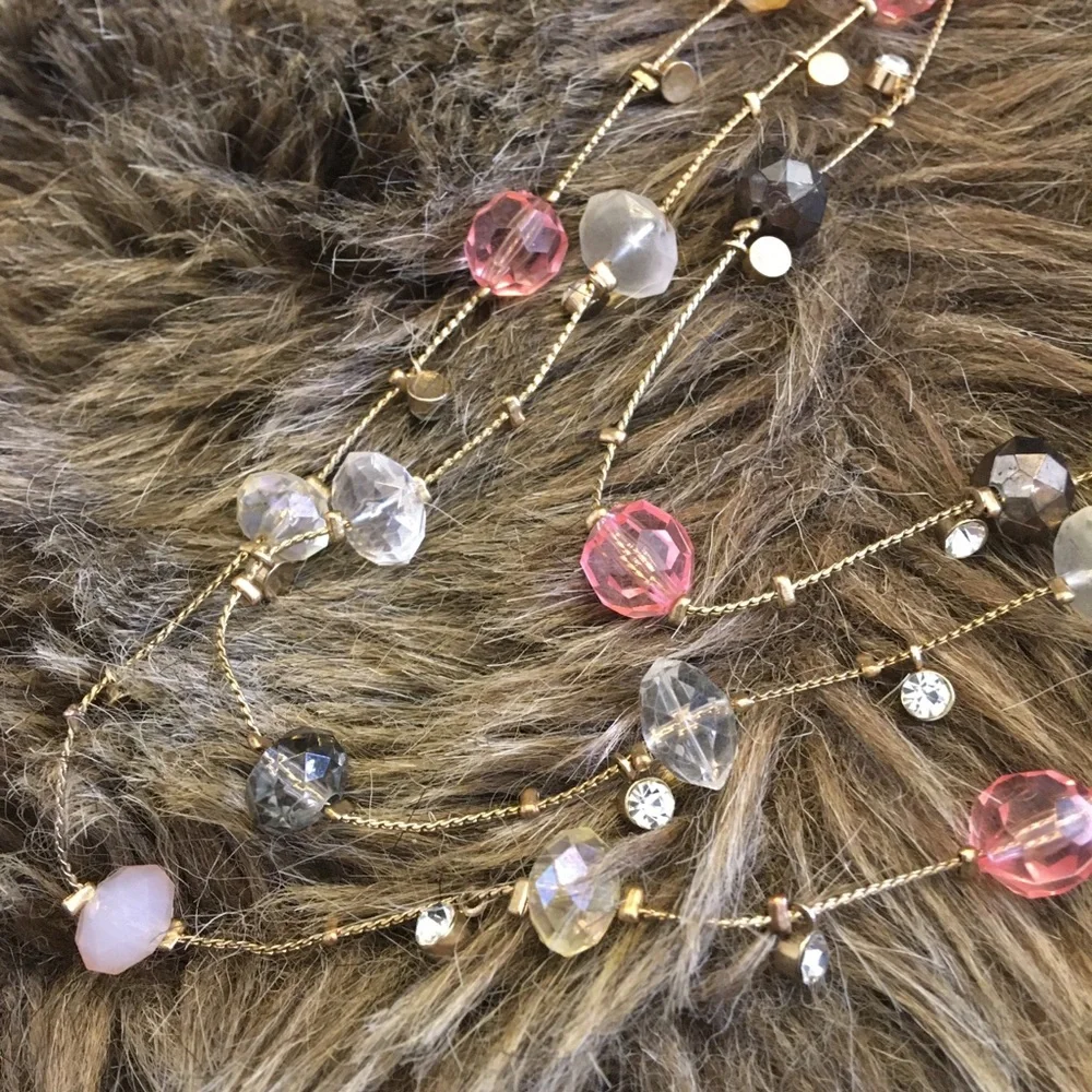 Vintage 90s multi strand layered chain necklace